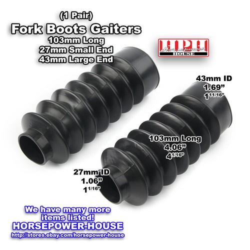 27mm 28mm Tiny Fork Gaiters Boots for Mini Bike Scooter with Short