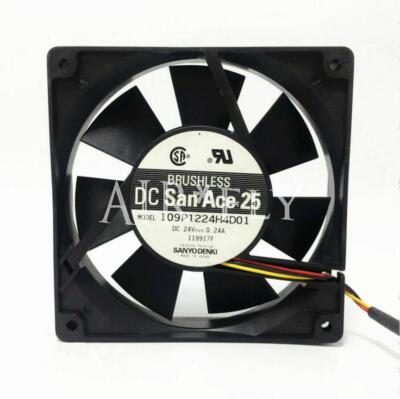 1PCS Sanyo 109P1224H4D01 12CM 12025 24V 0.24A three-wire cooling fan NEW