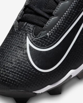 NIKE VAPOR EDGE DH5088-010 SHARK 2 BLACK-WHITE-GREY CLEATS- US SZ