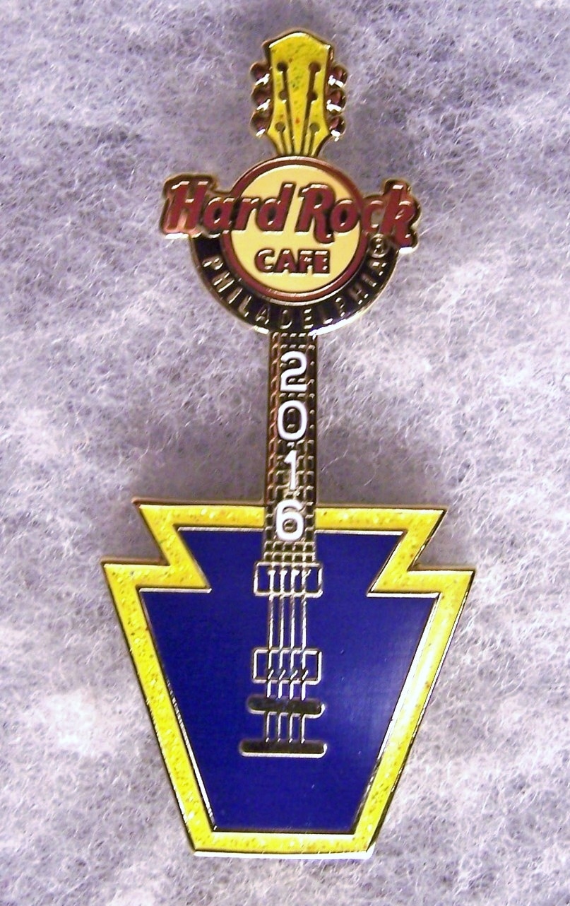 HARD ROCK CAFE PHILADELPHIA PENNSYLVANIA KEYSTONE STATE GUITAR PIN # 88729