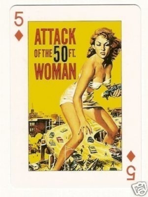 Attack Of The Fifty 50 Foot Woman Yvette Vickers  Euro Playing Card