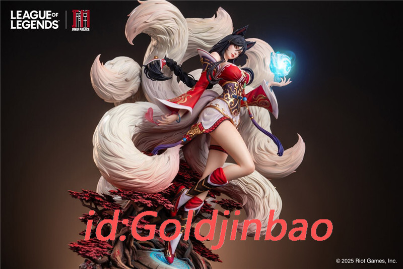 JIMEI Palace LOL the Nine-Tailed Fox Model Ahri Statue In Stock