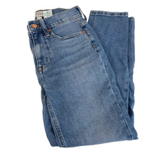 J.CREW Billie Demi Bootcut Cropped Jeans Womens 24 Blue High Rise Re-imagined