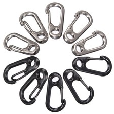 10pcs Paracord Mini Carabiner Snap Spring Clips Hooks Keyring EDC Survival Tools