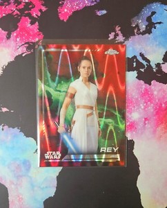 Rey Red Raywave Refractor #112 2024 Star Wars Topps Chrome Rise Of Skywalker NM