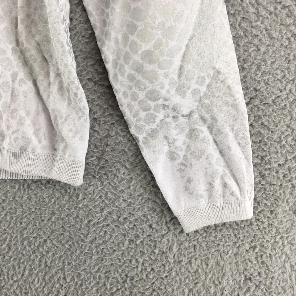 Suéter Pullover PRVLG Estampado Piel de Serpiente Mujer Grande Plateado Manga Larga Cuello Redondo Foto 3 de 4