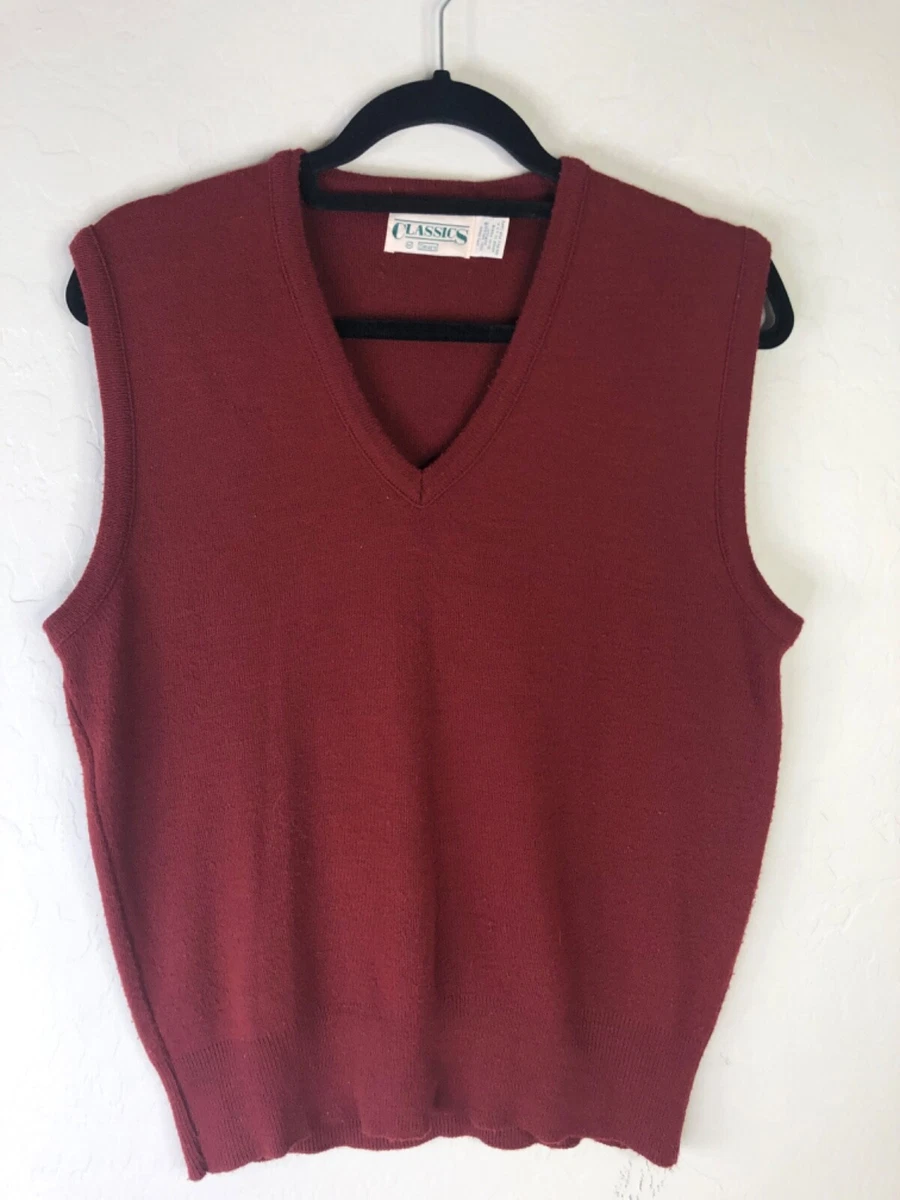 Mens red shop sweater vest