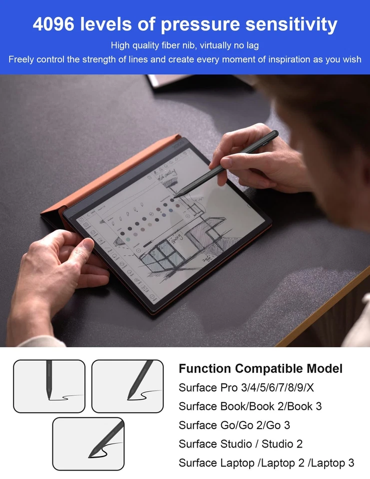 Microsoft Surface Pen - Surface Stift für Surface Pro 11/10/9/8/X/7/6/5/4 Sur... - Bild 2 von 4