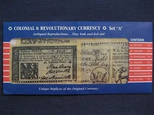 U.S. Colonial & Revolutionary Banknote set  Historical documents  NICE 7 notes