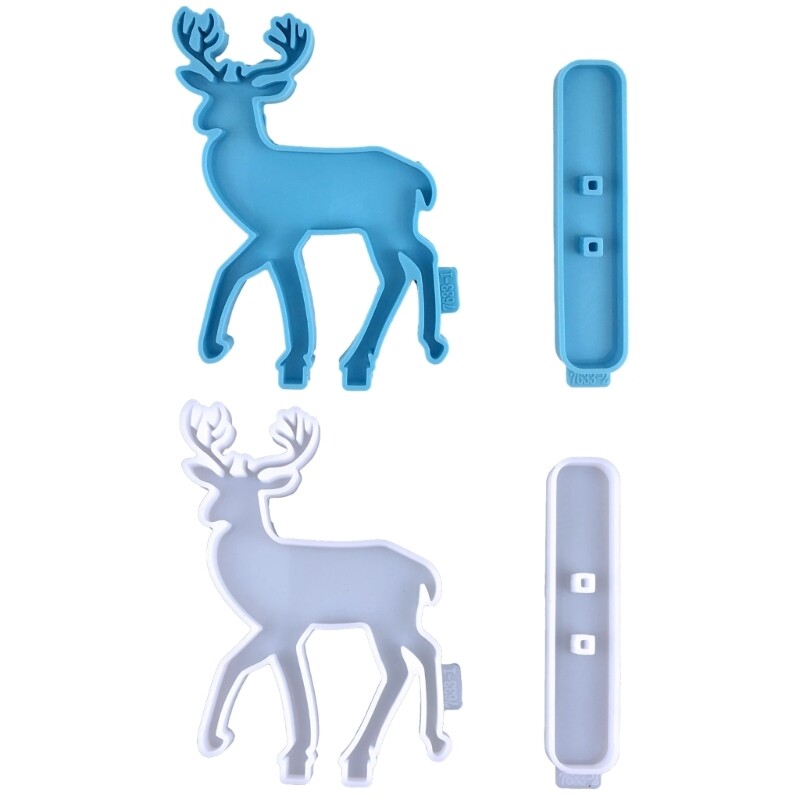 Christmas Deer Resin Molds Set for Epoxy Casting and Table Decor
