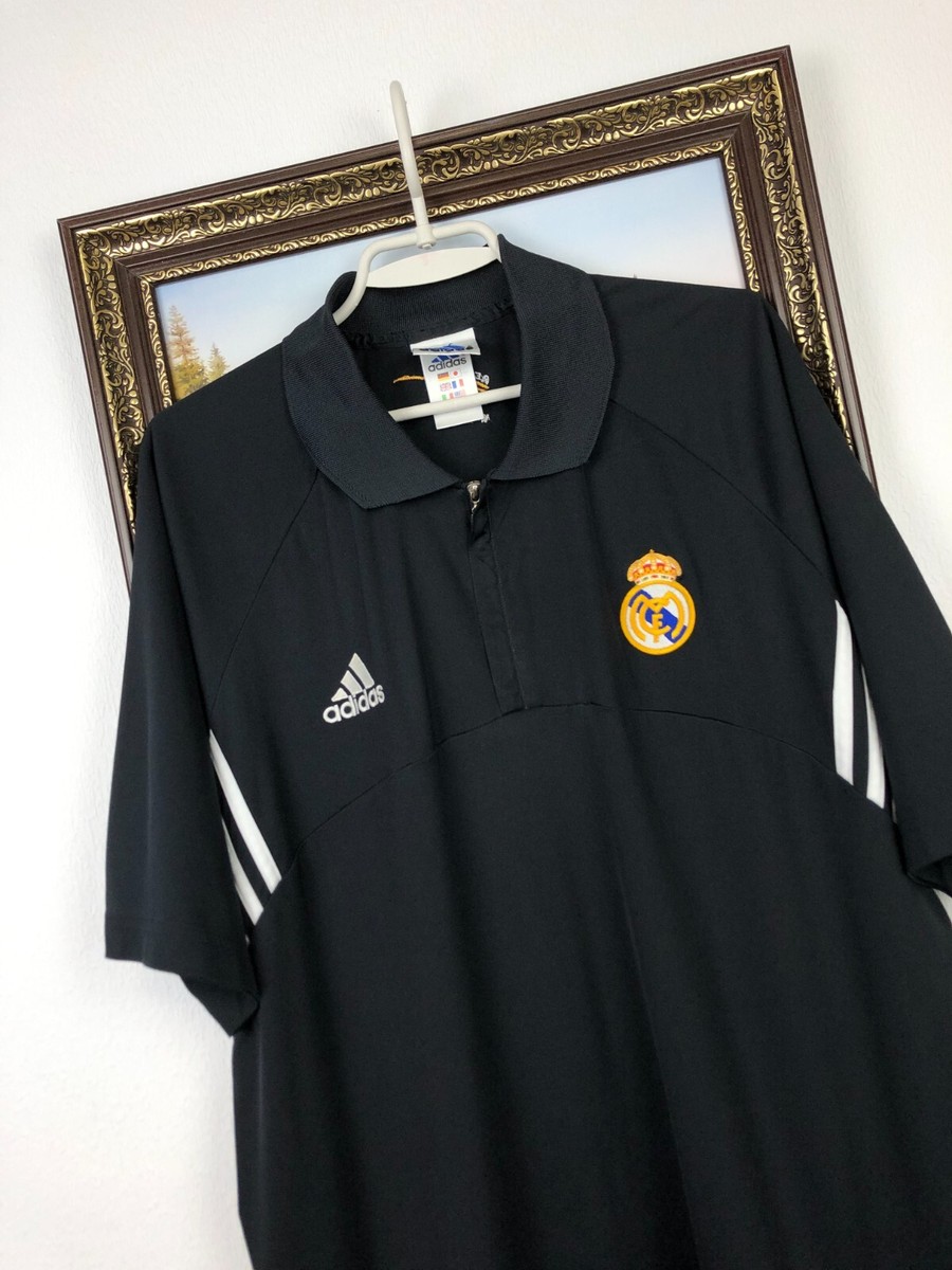 Vintage Adidas Real Madrid football shirt 2001 Train Soccer Polo