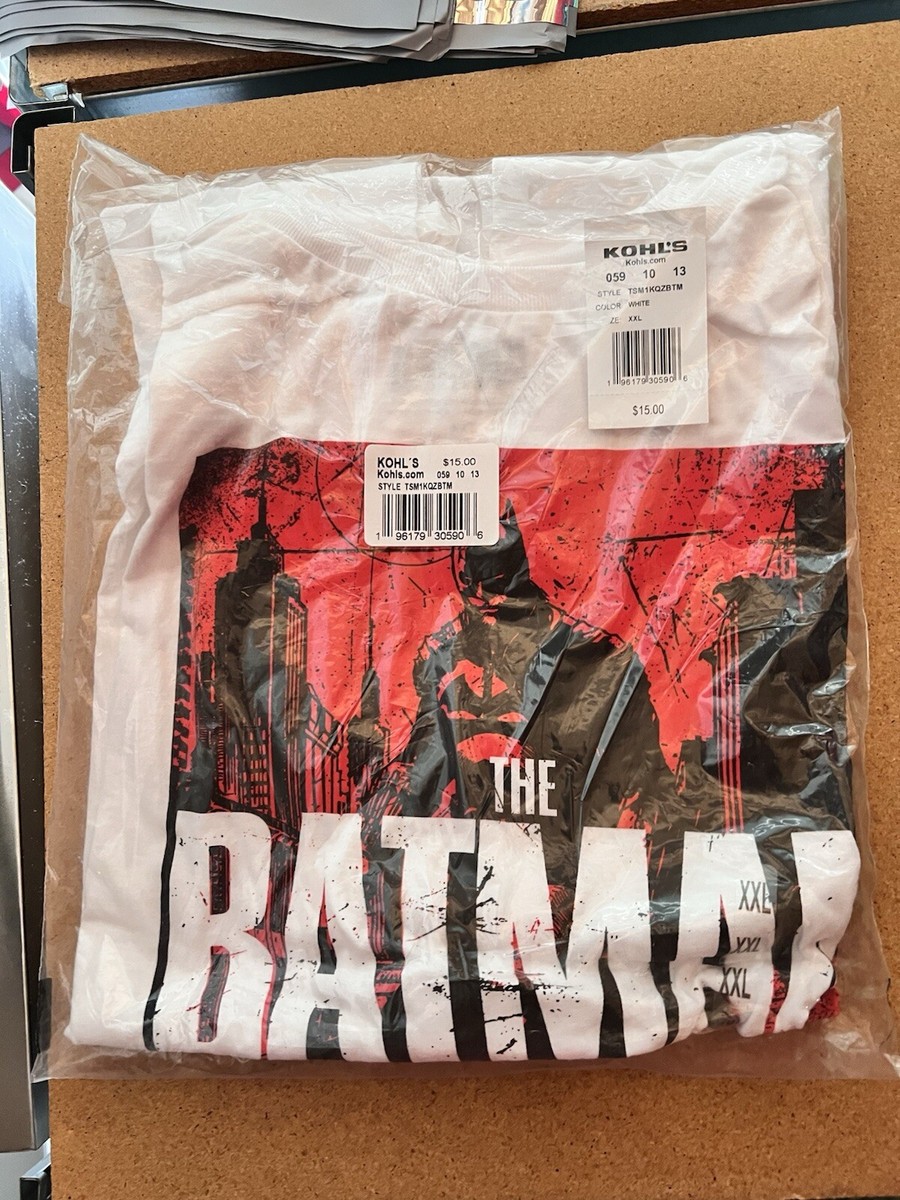 Batman DC Comics Super Hero Men's White T-shirt Size XXL 2XL | eBay