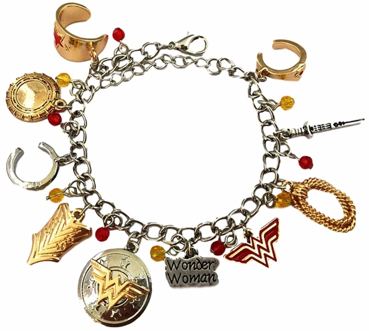 Wonder woman charm bracelet deals