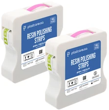 2 x Dental Medium Grit Polishing Strips File Kit, 4mm x 6M, Resin Sanding Teeth