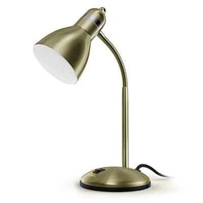 Metal Desk Lamp, Adjustable Goose Neck Table Lamp, Eye-Caring