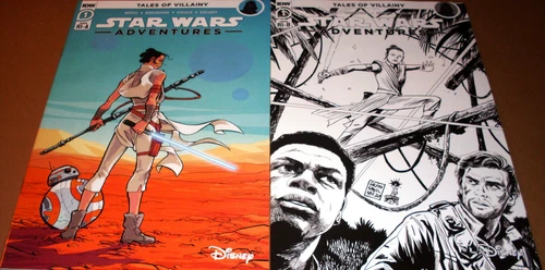 SET: Star Wars Adventures #1 RI-A, RI-B Variant IDW 2020 Francavilla B&W Sketch