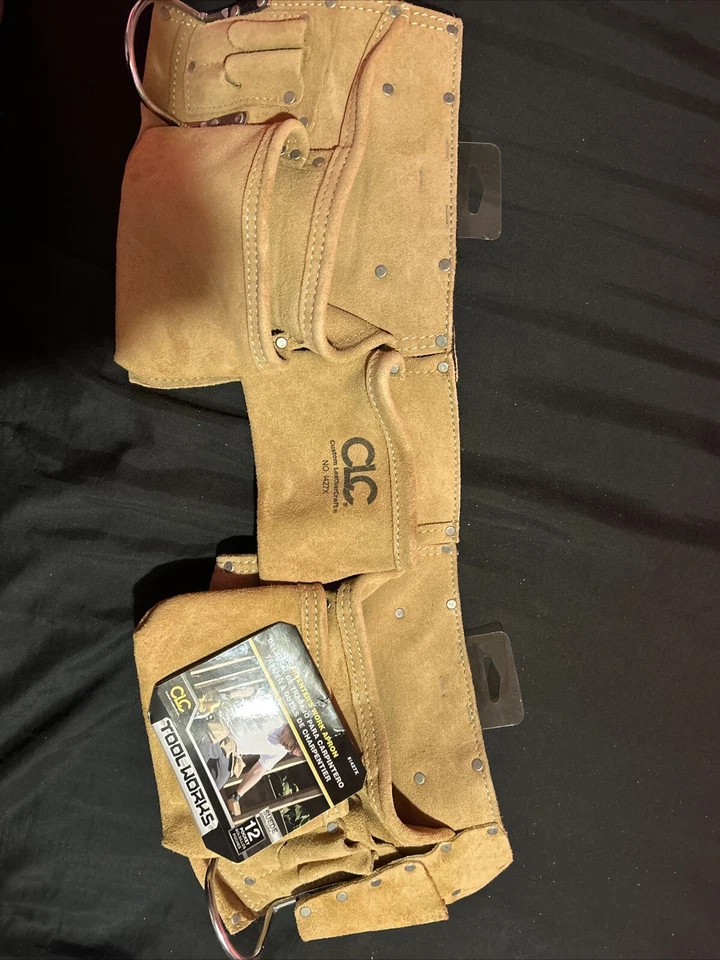 CLC I427X Heavy Duty 12 Pocket Leather/Suede Carpenter’s Work Apron - Image 2 of 4