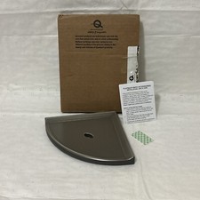 Questech 8" Metro Flatback Shelf Shower Shelf Shower Corner Brushed Nickel