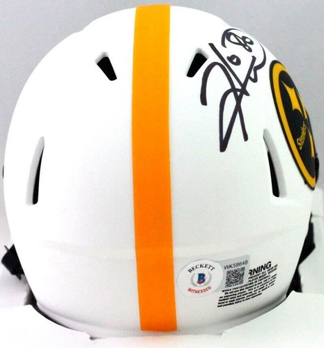 Hines Ward Autographed Pittsburgh Steelers Lunar Mini Helmet- Beckett W *Black - Picture 10 of 10