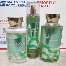 Bath  Body Works CUCUMBER MELON Fine Fragrance Body Mist,Lotion,Shower Gel Set
