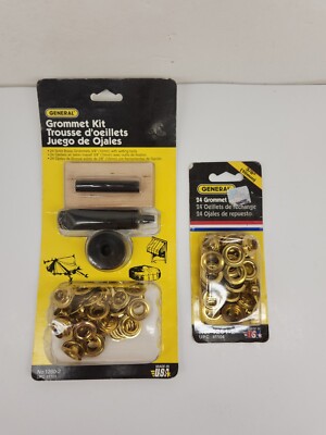 General Tools 71262 Grommet Kit with 48 Rustproof Solid Brass Grommets, 3/8 Inch