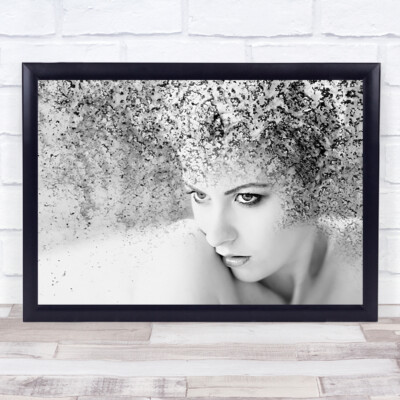 Emerging Woman Akt Textur Lippen Papier hell Wandkunstdruck