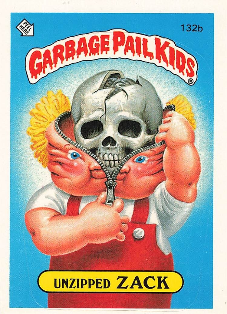 GARBAGE PAIL KIDS UNZIPPED ZACK #132B | eBay