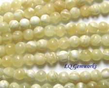 15.5" YELLOW LACE AGATE 4mm Round Beads