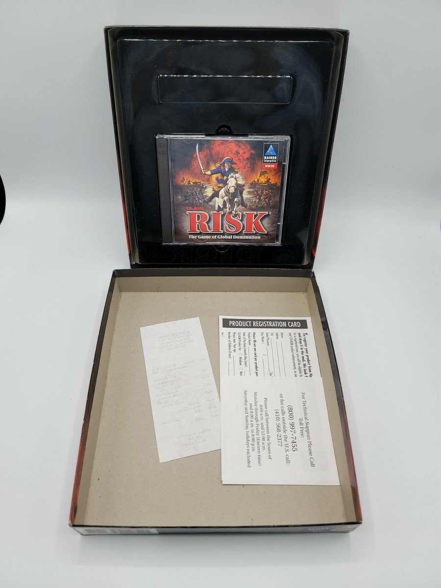 Vintage Hasbro Risk Big Box PC Game Windows 95 CD Rom Strategy 1996