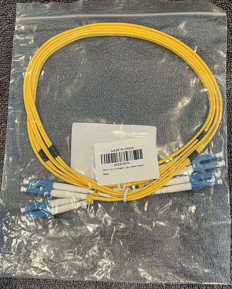 LC to SC Fiber Patch Cable Mode Duplex - 1M (3.28ft) - 9/125 um OS1 LSZH - A0031 - Image 2 of 4