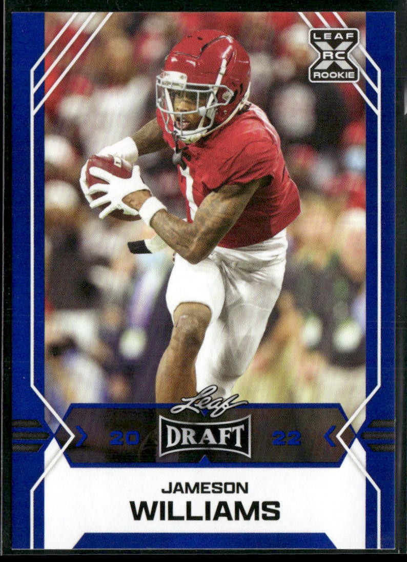 2022 Leaf Draft #08 Jameson Williams Blue