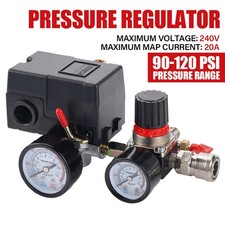 Air Compressor Pressure Control Switch Valve Manifold Regulator W Gauges Relief Air Compressor Pressure Control Switch Valve Manifold Regulator W Gauges Relief