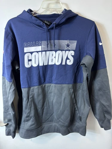 VETEMENTS Felpa con cappuccio NFL Dallas Cowboys Onfield Apparel Dri Fit Nike blu grigio taglia media