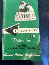 1967 Rules For No. 166 Carrom Game Board Instruction Booklet Pocket Family
