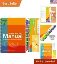 Durable Waterproof APA Manual 7th Edition Tabs with Easy Install Bookmark Guide