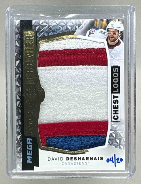 David Desharnais 2015 Upper Deck Premier Chest Logo Mega Patch 4/20