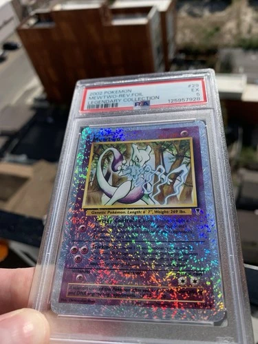 2002 Pokémon Mewtwo Reverse Firework Foil Legendary Collection 29/110 PSA 5 EX
