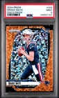 2024 Panini Prizm Drake Maye ORANGE DISCO PRIZM Rookie RC #329 (PSA 9)