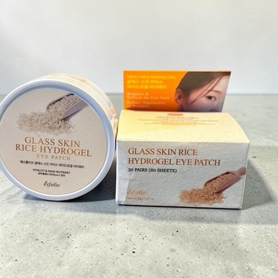 Esfolio Glass Skin Rice Hydrogel Eye Patch 60ct Brightening Anti-Wrinkle