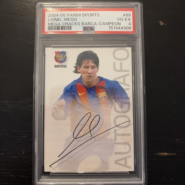 Lionel Messi 2004 Panini Megacracks Barca Campeon