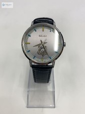 Seiko 7N01-NDC0 Quartz Men's Watch Silver Dial Black Leather