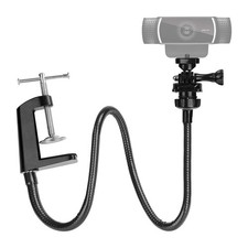 Black Flexible Webcam Stand Enhanced Durable Desk Camera Clamp Bracket Holder