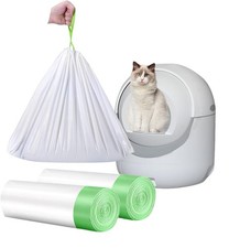 40 Count Cat Drawstring Litter Box Liners 26.6x16.7 1 Pack of 40 