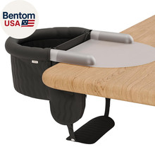 - the Hook-On Chair with Tray and Footrest - Portable High Chair for Babies and