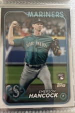 2024 Topps Series 1 #39 Emerson Hancock Seattle Mariners Rookie Card