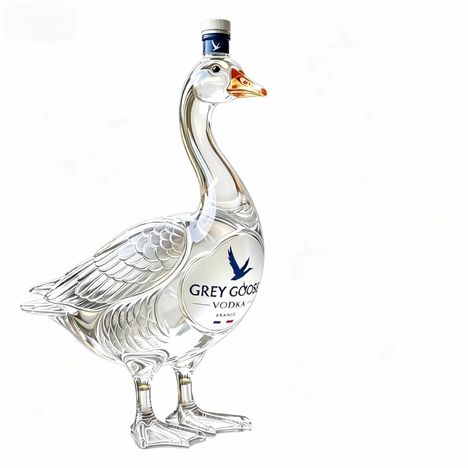 Spirit Box Transparent Swan Shaped Lead-Free Glass Decanter Elegant Bird Design Home Bar ...