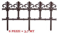 STACCIONATA STECCATO BORDURA RECINZIONE IN RESINA AIUOLE GIARDINO PZ6 (31180)