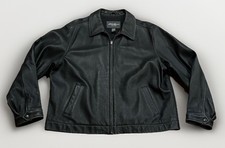 Vintage Eddie Bauer Leather Cafe Racer Motorcycle Jacket Bomber Mens XXL