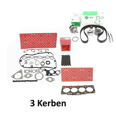 Gasket Set Cylinder Head + Timing Belt 3 Notch for VW 2.0 TDI CEG CAG 220.190 189.38