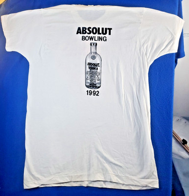 Absolut Bowling 1992 T-Shirt Men's Size XL New Nwot  Absolut Vodka